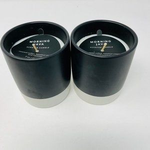 2x Room Essentials- Two Tone Jar Morning Java Candle - 7oz